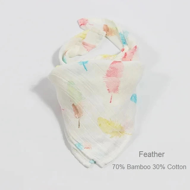 Newborn Blankets Bamboo Bath Towel Baby Swaddle Kids Muslin Organic Cotton Fabric Super Soft Burp Cloth Monthly Wrap 60*60 CM