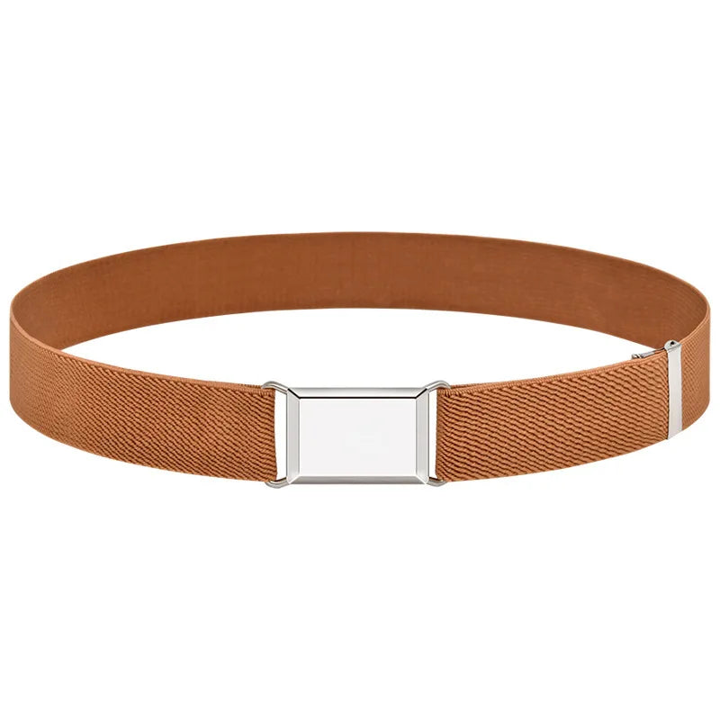 Student Kids Toddler Uniform Belts for Boys Girls Adjustable Stretch Elastic Luxury Brand Belt with Buckle for Kids Waist Belts