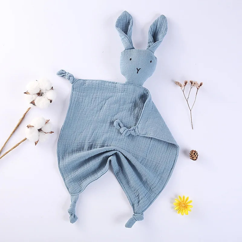Muslin Baby Comfort Towel Cotton Comforter Blanket Soft Newborn Sleeping Dolls Kids Fashion Sleep Toy Soothe Appease Towel Bibs