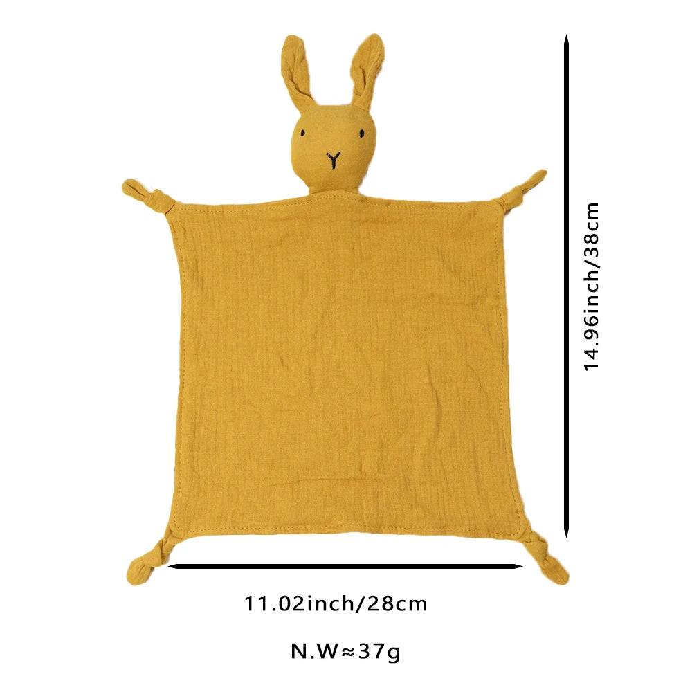 Muslin Baby Comfort Towel Cotton Comforter Blanket Soft Newborn Sleeping Dolls Kids Fashion Sleep Toy Soothe Appease Towel Bibs