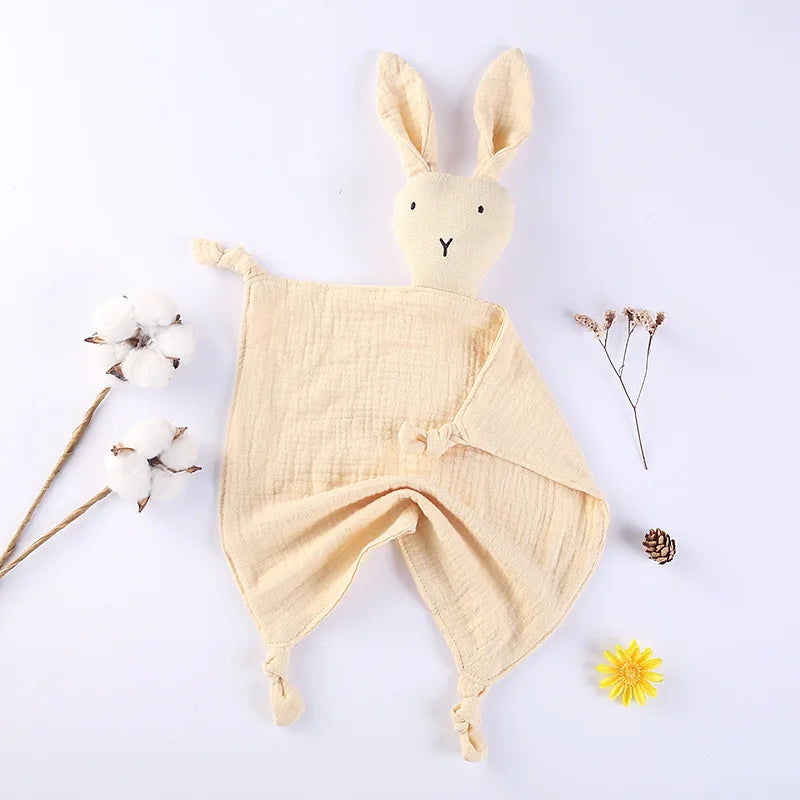 Muslin Baby Comfort Towel Cotton Comforter Blanket Soft Newborn Sleeping Dolls Kids Fashion Sleep Toy Soothe Appease Towel Bibs