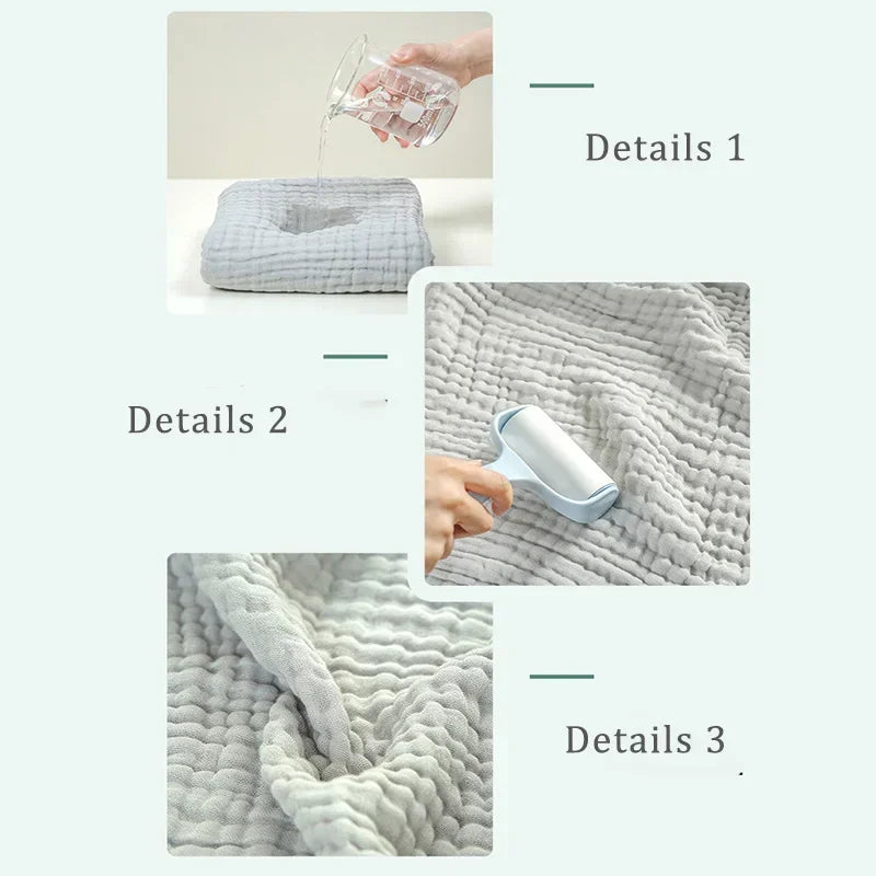 Newborn Bedding Sleeping Blanket Baby Accessories Boys Girls Bath Shower Towel Bathrobe 6 Layers Kids Muslin Swaddle Wrap