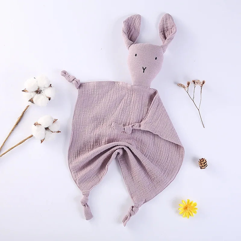 Muslin Baby Comfort Towel Cotton Comforter Blanket Soft Newborn Sleeping Dolls Kids Fashion Sleep Toy Soothe Appease Towel Bibs