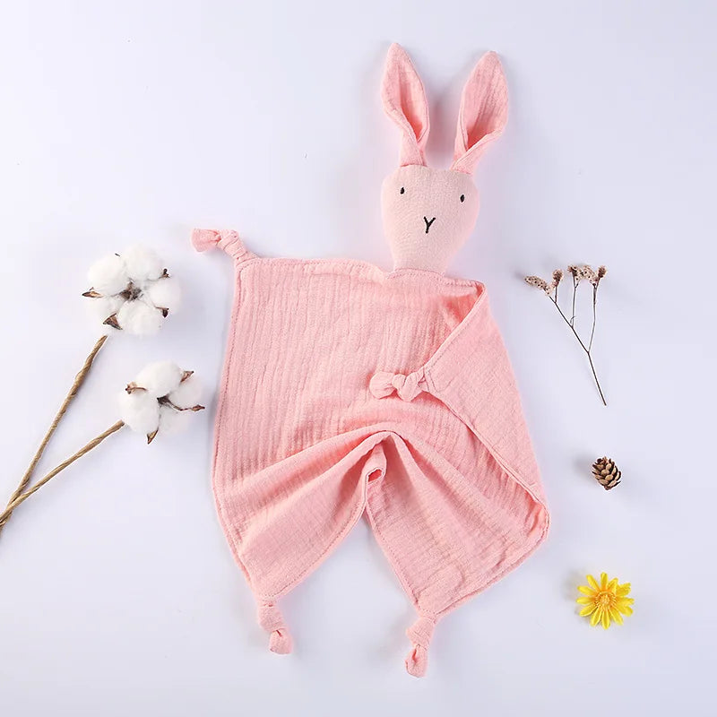 Muslin Baby Comfort Towel Cotton Comforter Blanket Soft Newborn Sleeping Dolls Kids Fashion Sleep Toy Soothe Appease Towel Bibs