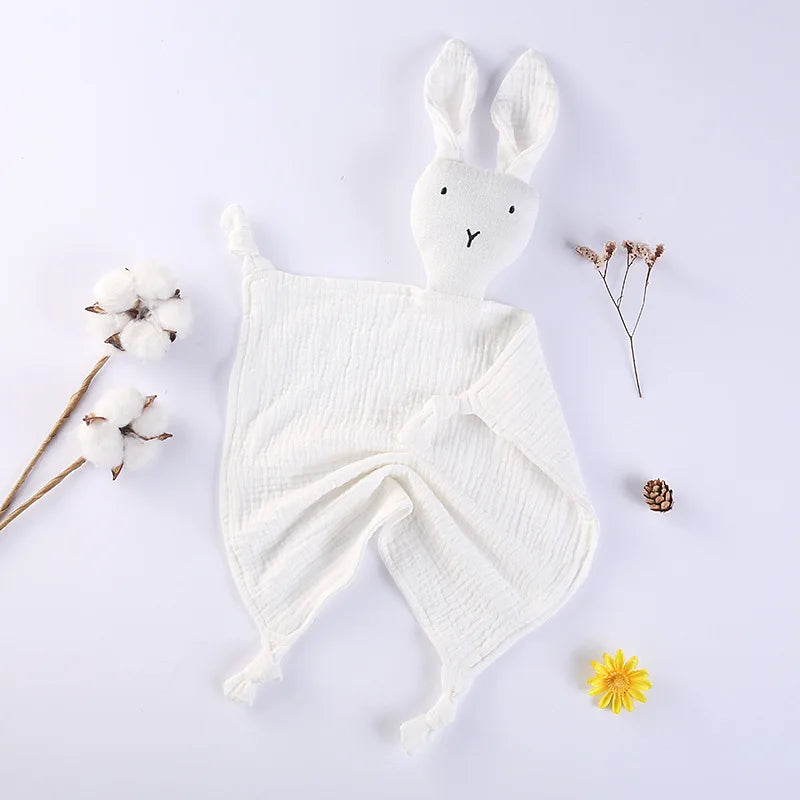 Muslin Baby Comfort Towel Cotton Comforter Blanket Soft Newborn Sleeping Dolls Kids Fashion Sleep Toy Soothe Appease Towel Bibs