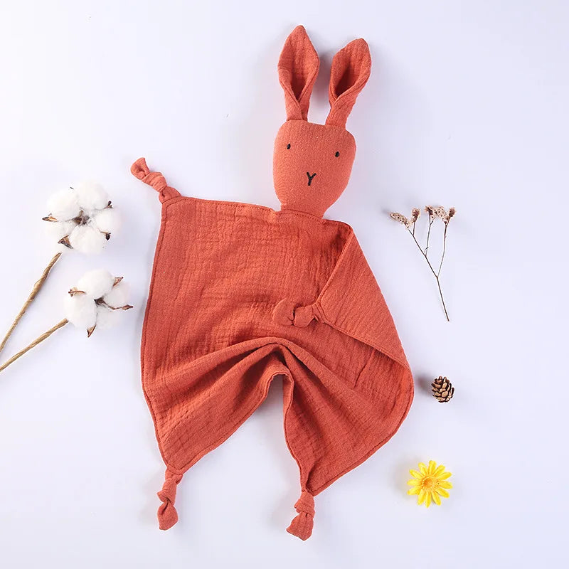 Muslin Baby Comfort Towel Cotton Comforter Blanket Soft Newborn Sleeping Dolls Kids Fashion Sleep Toy Soothe Appease Towel Bibs