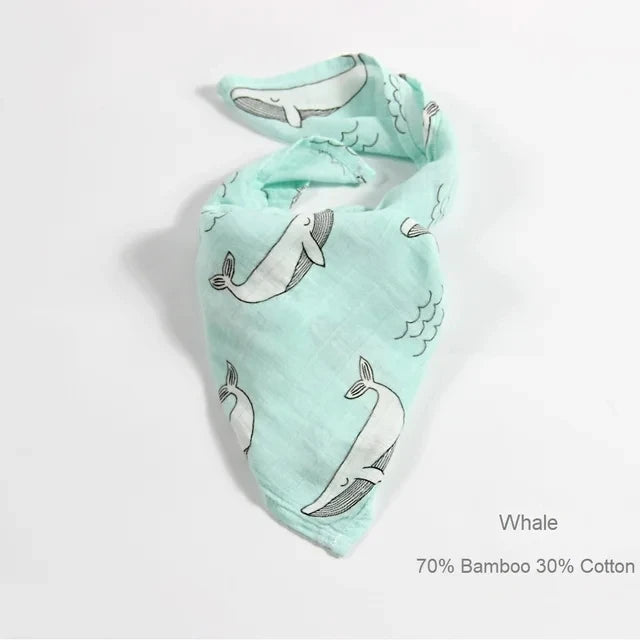 Newborn Blankets Bamboo Bath Towel Baby Swaddle Kids Muslin Organic Cotton Fabric Super Soft Burp Cloth Monthly Wrap 60*60 CM