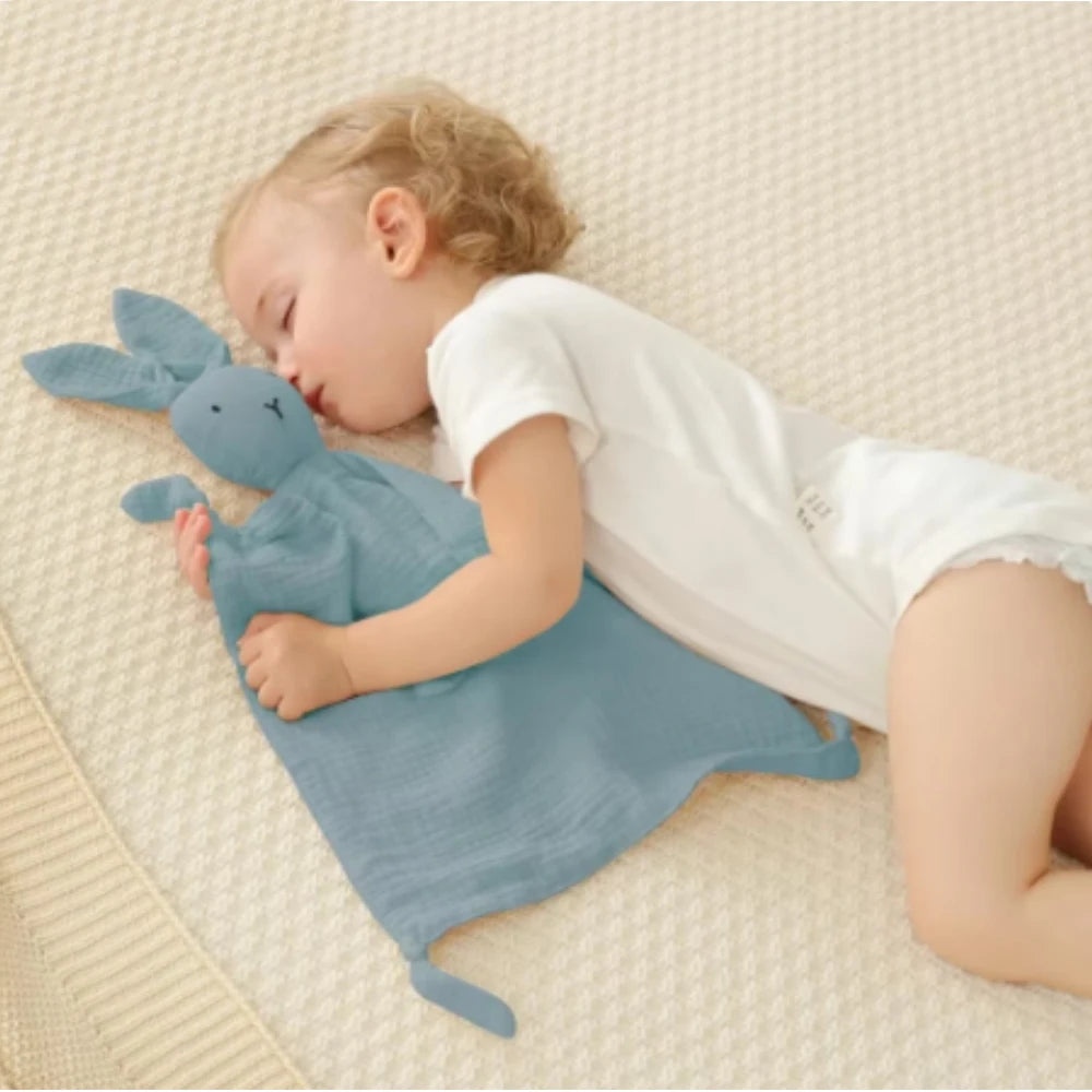 Muslin Baby Comfort Towel Cotton Comforter Blanket Soft Newborn Sleeping Dolls Kids Fashion Sleep Toy Soothe Appease Towel Bibs