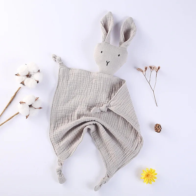 Muslin Baby Comfort Towel Cotton Comforter Blanket Soft Newborn Sleeping Dolls Kids Fashion Sleep Toy Soothe Appease Towel Bibs