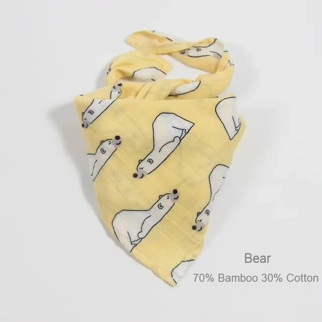 Newborn Blankets Bamboo Bath Towel Baby Swaddle Kids Muslin Organic Cotton Fabric Super Soft Burp Cloth Monthly Wrap 60*60 CM