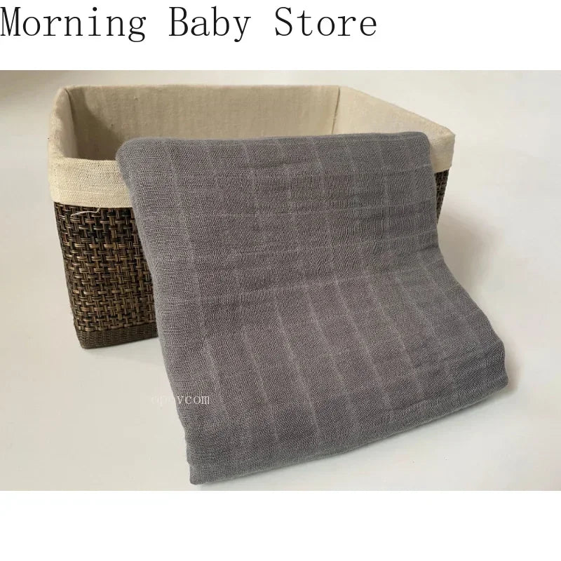 120*120cm Muslin Bamboo Baby Blanket Soft 2 Layers Newborn Swaddle Wrap Bath Towel Blanket Infant Sleepsack Stroller Cover 0-36M