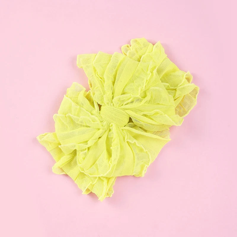 Baby Headband Big Bows For Girls Hair Accessories Jacquard Toddler Wide Headwrap Soft Newborn Hairband Elastic Kids Turban