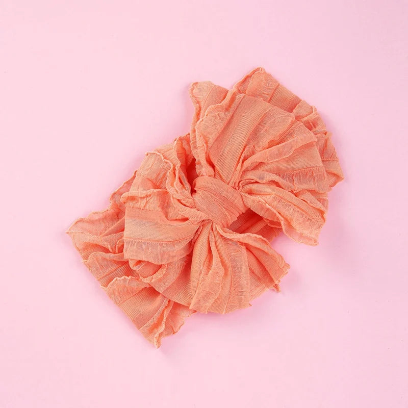 Baby Headband Big Bows For Girls Hair Accessories Jacquard Toddler Wide Headwrap Soft Newborn Hairband Elastic Kids Turban