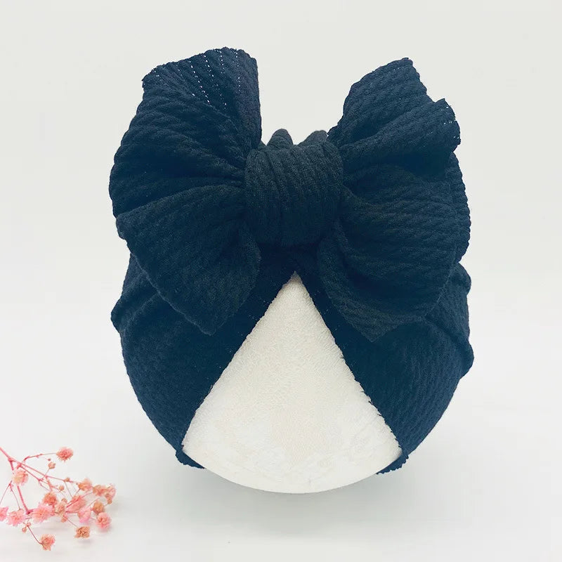 16pc/lot Cable Knit Knot Bows Baby Bandanas Turban Headband Babes Donuts Hat Kids Girls Infant Beanie Caps Baby Hair Accessories