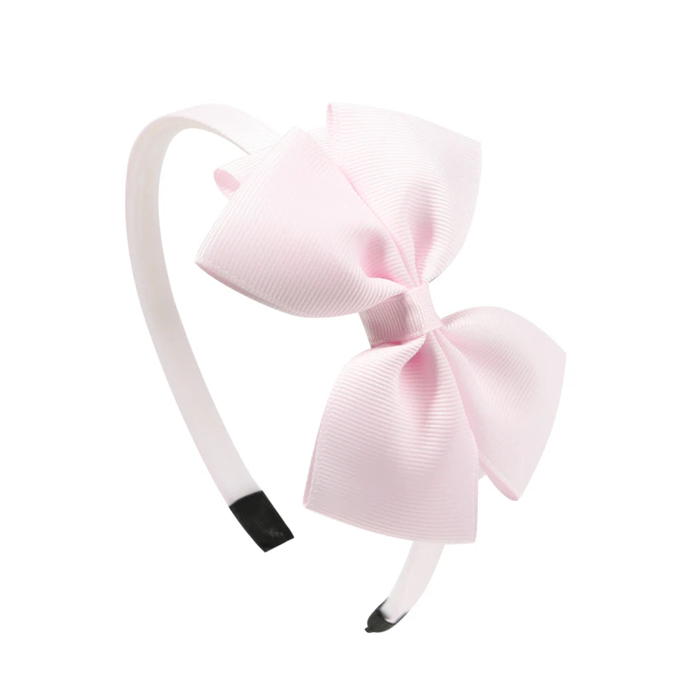 Cute Solid Color Bowknot Hair Band For Baby Kids Ribbon Handmade Hair Bows Hairbands Headband Headwear Girls Hair Accessories