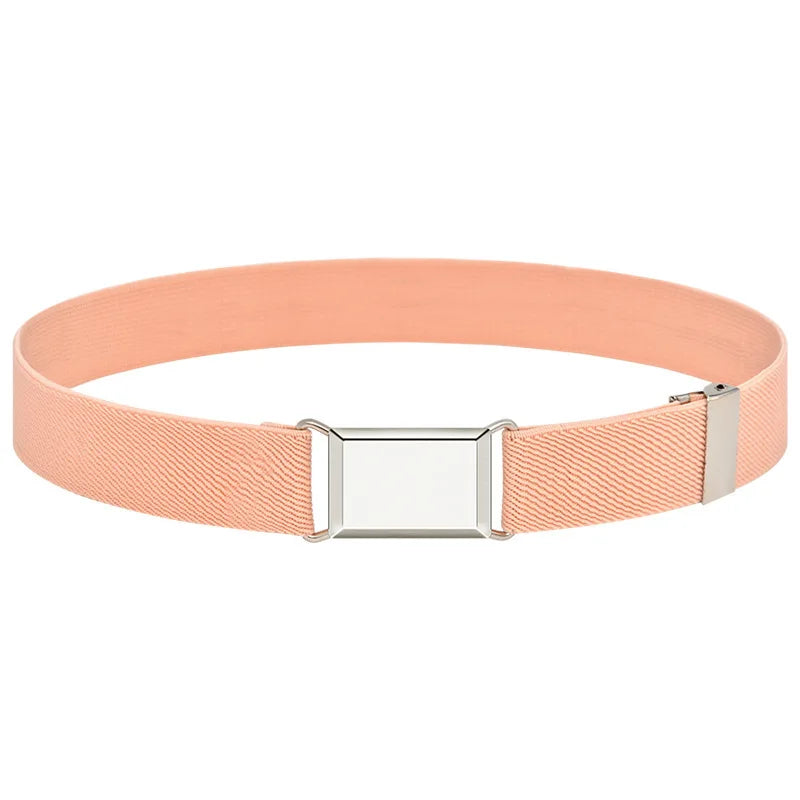 Student Kids Toddler Uniform Belts for Boys Girls Adjustable Stretch Elastic Luxury Brand Belt with Buckle for Kids Waist Belts