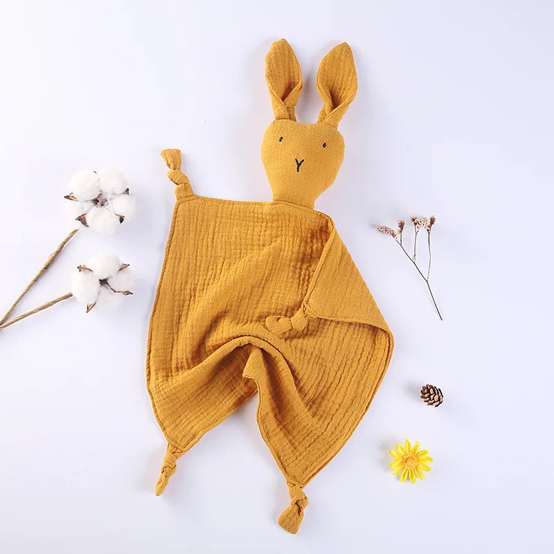 Muslin Baby Comfort Towel Cotton Comforter Blanket Soft Newborn Sleeping Dolls Kids Fashion Sleep Toy Soothe Appease Towel Bibs