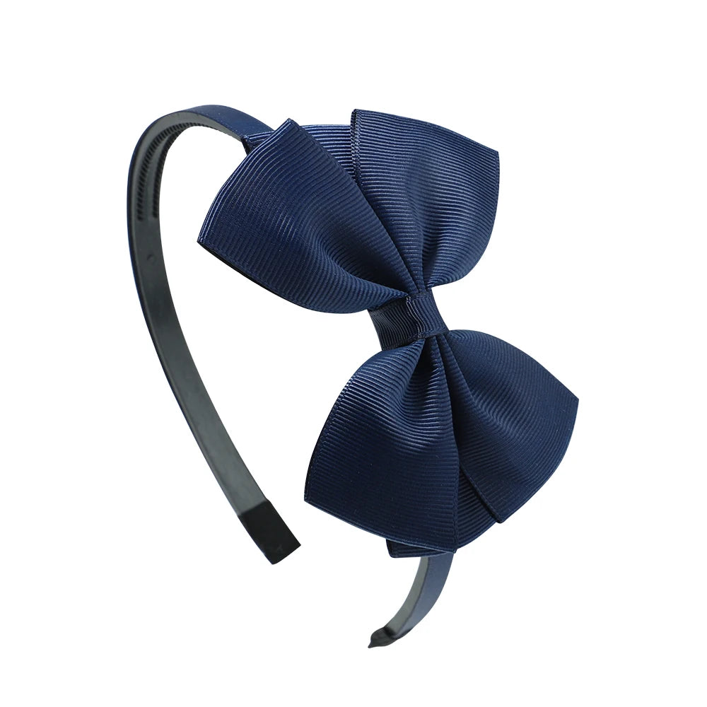 Cute Solid Color Bowknot Hair Band For Baby Kids Ribbon Handmade Hair Bows Hairbands Headband Headwear Girls Hair Accessories