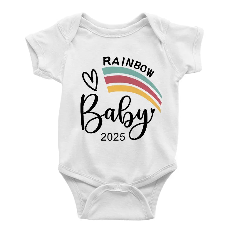 Baby Announcement Coming Soon 2025 Newborn Baby Romper Casual Boys Girls Bodysuit Body Pregnancy Reveal Clothes Infant Jumpsuit