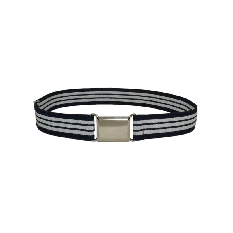 Student Kids Toddler Uniform Belts for Boys Girls Adjustable Stretch Elastic Luxury Brand Belt with Buckle for Kids Waist Belts