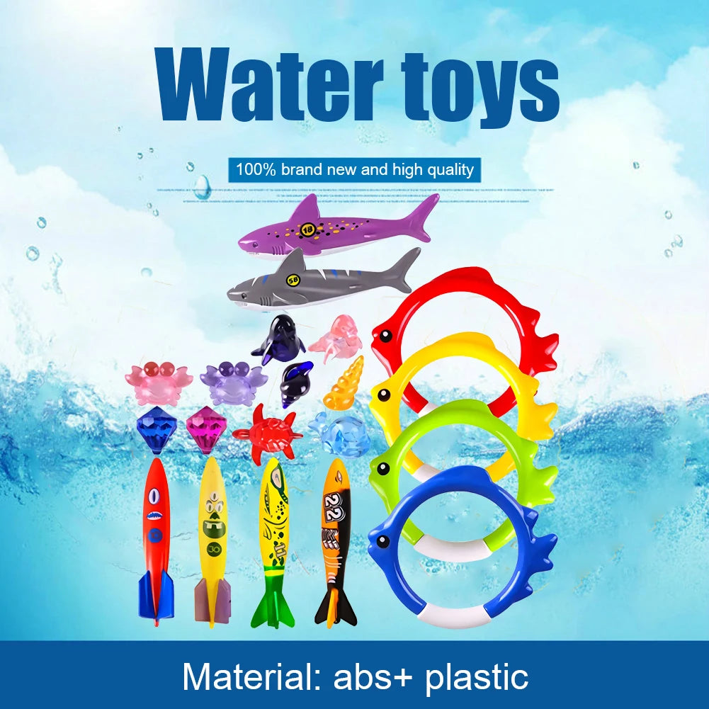 20Pcs Summer Pool Diving Toys Multicolor Pool Games Sinking Toy Creative Underwater Diving Toys Swimming Pool Accessories