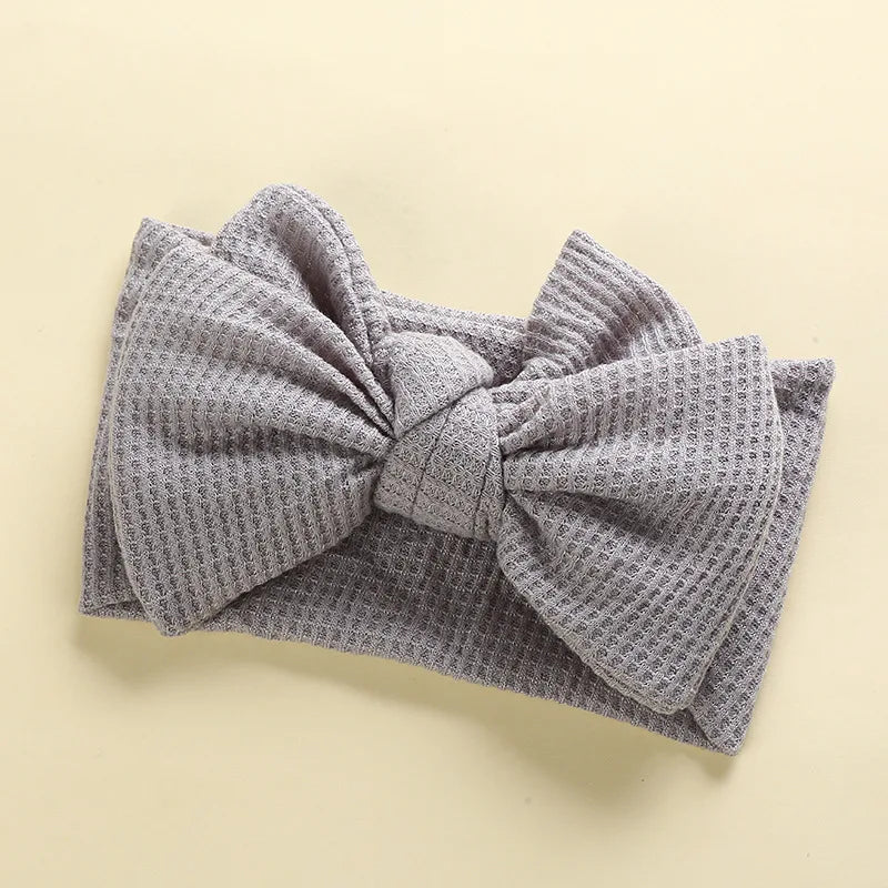 Baby Headband Newborn Baby Girl Hair Accessories Children's Headwear Knit Big Bow Double Layer Kids Hair Band Turban Headdress