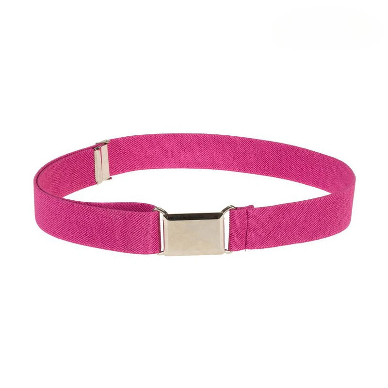 Student Kids Toddler Uniform Belts for Boys Girls Adjustable Stretch Elastic Luxury Brand Belt with Buckle for Kids Waist Belts