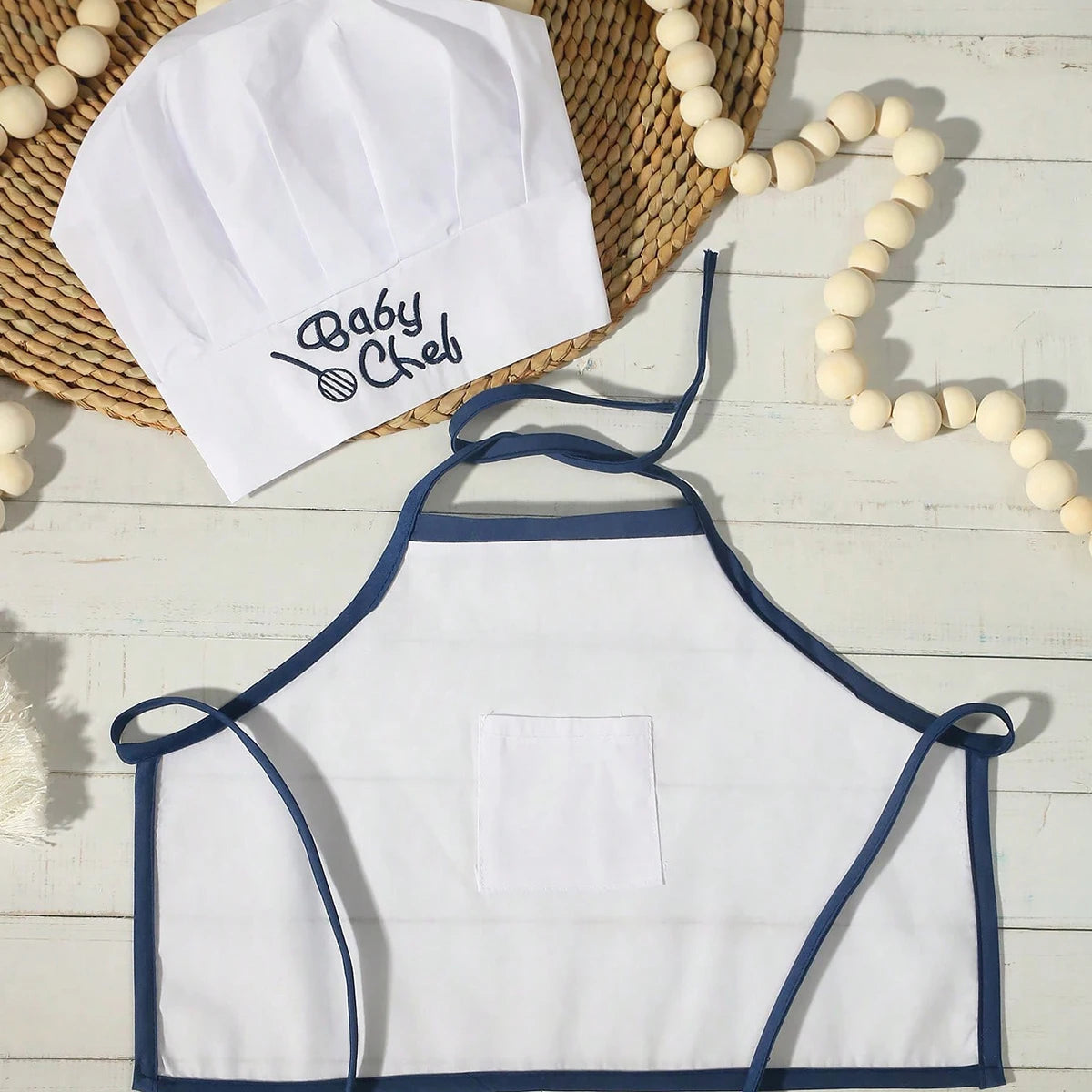 Ylsteed Newborn Chef Set for Photo Shooting Baby Boy Photo Props Bread Print Newborn Picture Idear Infant Photography Outfits