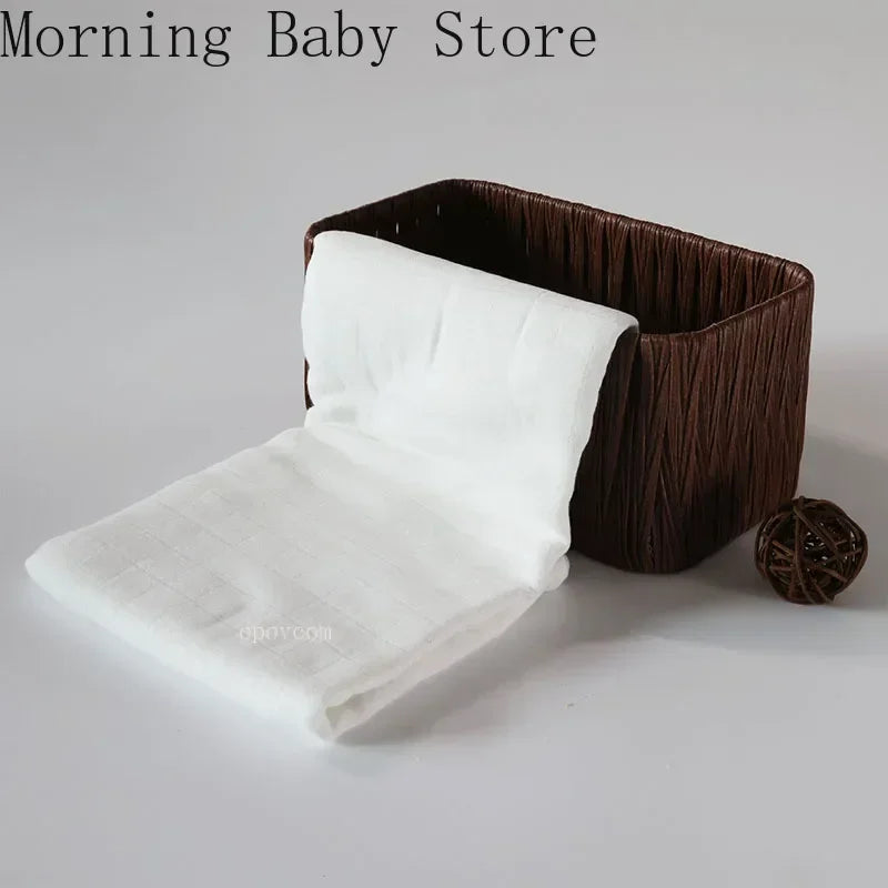 120*120cm Muslin Bamboo Baby Blanket Soft 2 Layers Newborn Swaddle Wrap Bath Towel Blanket Infant Sleepsack Stroller Cover 0-36M