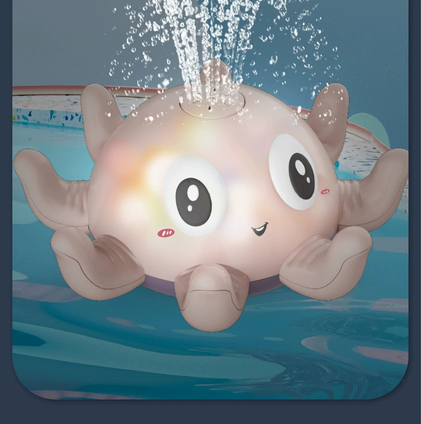 Baby Bath Toys Electric Octopus Automatic Sprinkler Bathtub Toy Swim Pool Bathing Toys with Music LED Light For Kids Gift