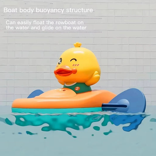 1 Pc Little Yellow Duck Kayak Toy Swimming Pool Bathroom Toy Classic Water Toy Cute Bath Toys Cartoon Little Yellow Duck Boatin