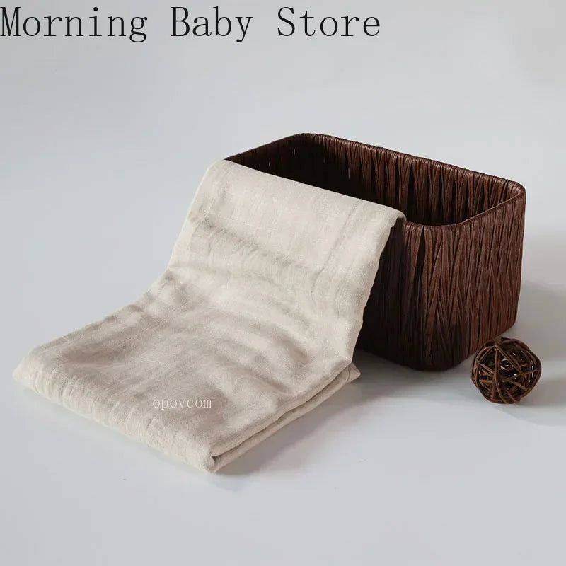 120*120cm Muslin Bamboo Baby Blanket Soft 2 Layers Newborn Swaddle Wrap Bath Towel Blanket Infant Sleepsack Stroller Cover 0-36M