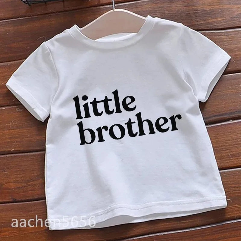 Big Brother Big Sister Kids Summer Girls & Boys Funny Tshirt Children Print T-shirt Fashion Casual Baby White Clothes