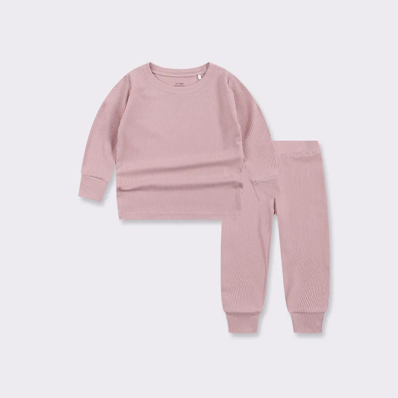 Striped Bamboo Fiber Toddler Pajamas Set Soft Kid Baby Boy Girl Clothes Long-Sleeve Baby Clothing Set Sleepwear for Girls