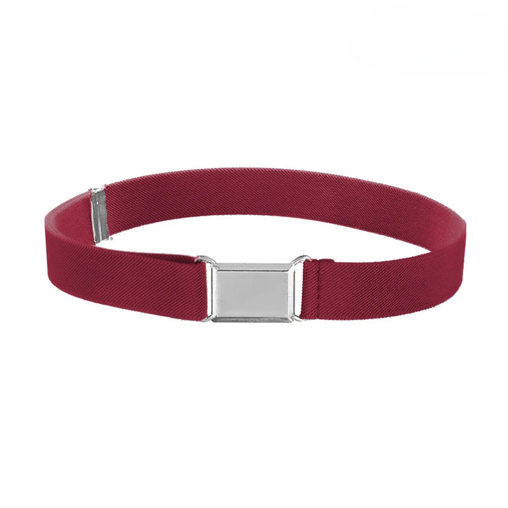 Student Kids Toddler Uniform Belts for Boys Girls Adjustable Stretch Elastic Luxury Brand Belt with Buckle for Kids Waist Belts