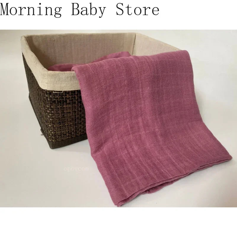 120*120cm Muslin Bamboo Baby Blanket Soft 2 Layers Newborn Swaddle Wrap Bath Towel Blanket Infant Sleepsack Stroller Cover 0-36M