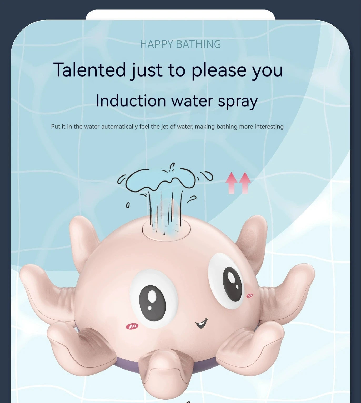 Baby Bath Toys Electric Octopus Automatic Sprinkler Bathtub Toy Swim Pool Bathing Toys with Music LED Light For Kids Gift