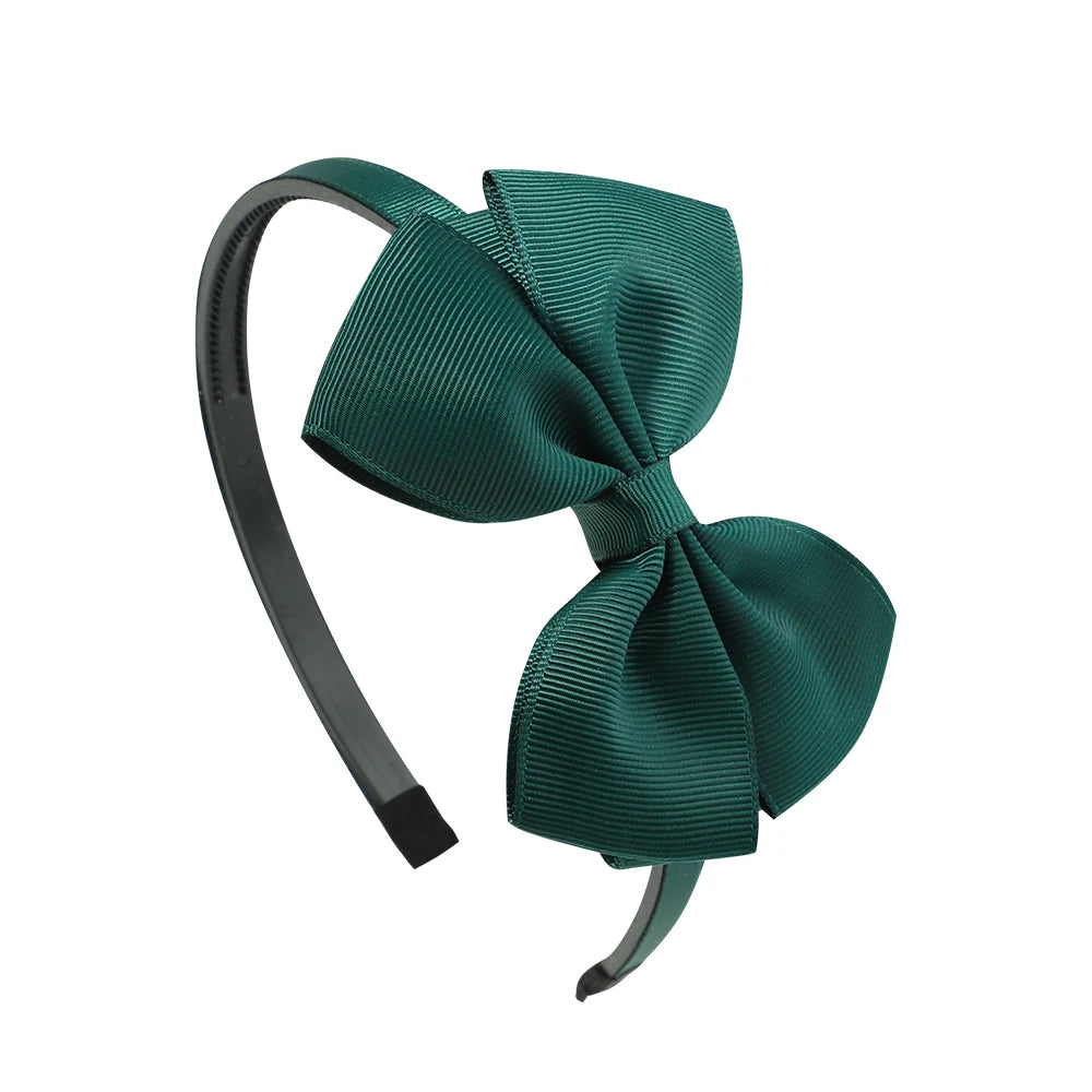Cute Solid Color Bowknot Hair Band For Baby Kids Ribbon Handmade Hair Bows Hairbands Headband Headwear Girls Hair Accessories