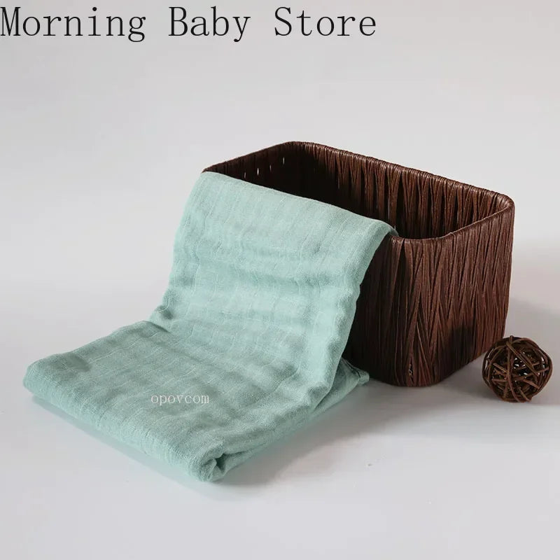 120*120cm Muslin Bamboo Baby Blanket Soft 2 Layers Newborn Swaddle Wrap Bath Towel Blanket Infant Sleepsack Stroller Cover 0-36M