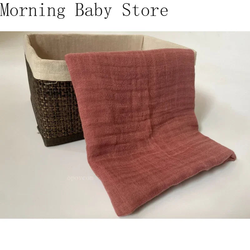 120*120cm Muslin Bamboo Baby Blanket Soft 2 Layers Newborn Swaddle Wrap Bath Towel Blanket Infant Sleepsack Stroller Cover 0-36M