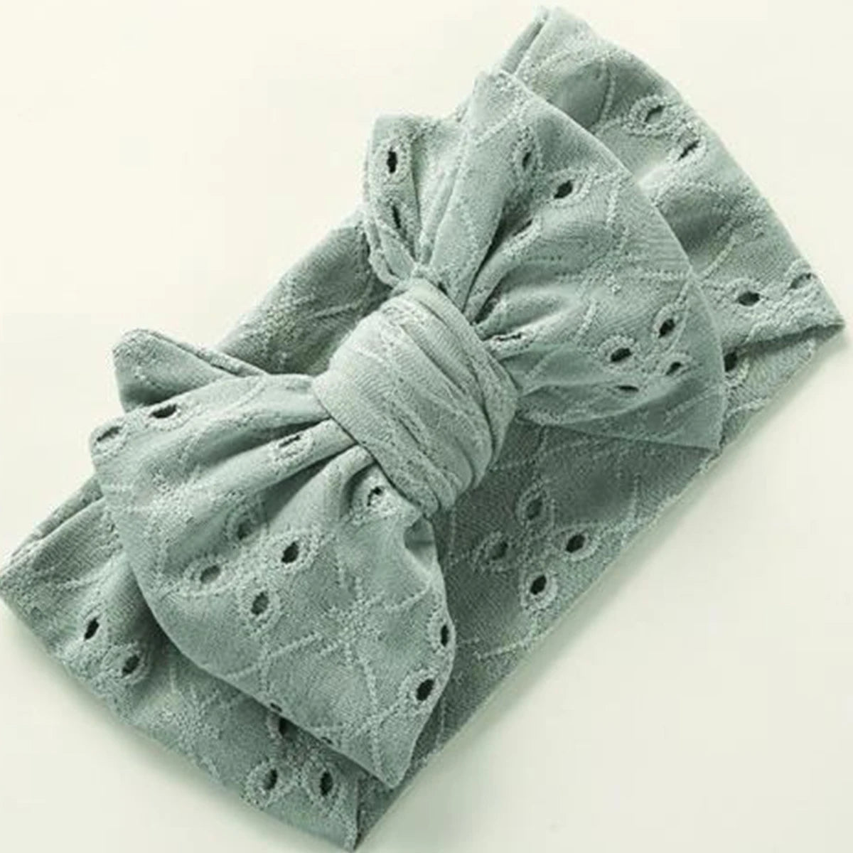 Baby Girl Bows Headband Newborn Turban Hole Hairband Embroidery Accessory Kids HairBand Outdoor Summer Toddler children HeadWrap