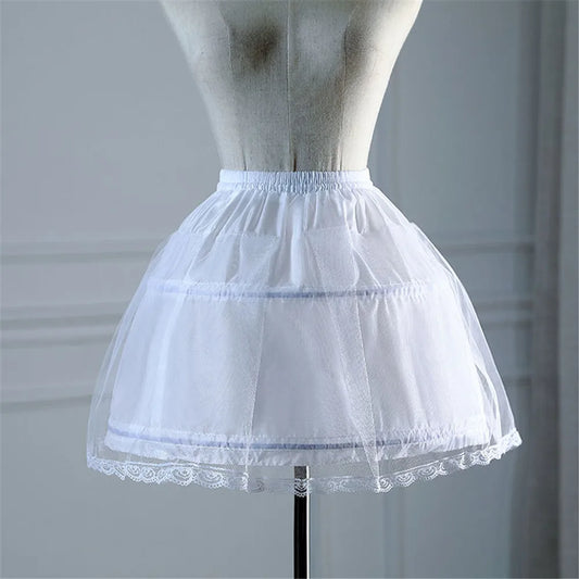 Kids Petticoats for Flower Girls Dresses Little Girls Crinoline 2 Hoop Skirt Petticoat Lolita Skirt Underskirt Vestido De Novia