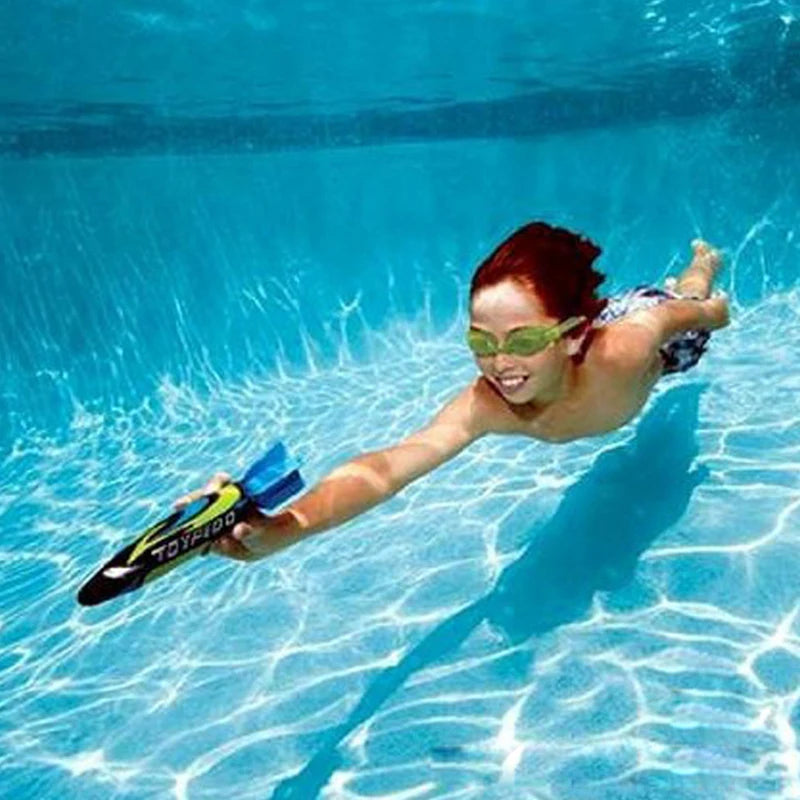 4Pcs/Set Diving Torpedo Underwater Swimming Pool Playing Toy Outdoor Sport Training Tool For Baby Kids Water Play Toy