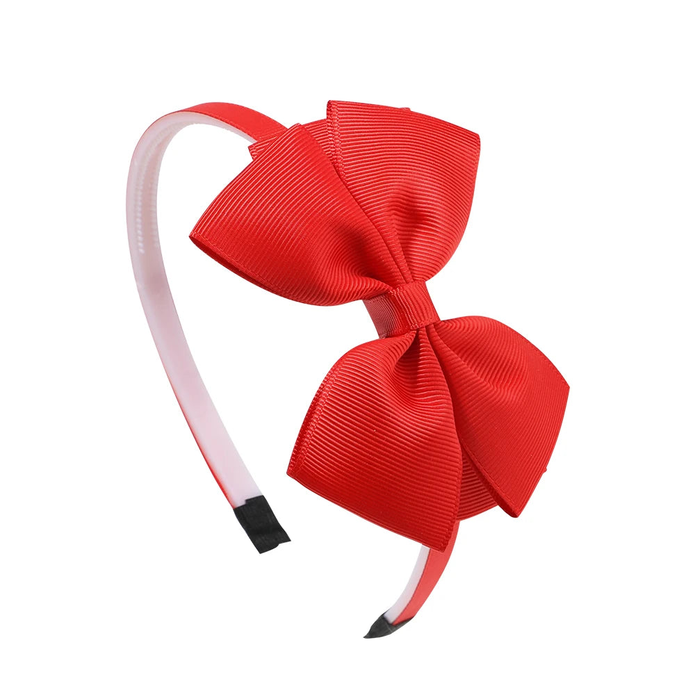 Cute Solid Color Bowknot Hair Band For Baby Kids Ribbon Handmade Hair Bows Hairbands Headband Headwear Girls Hair Accessories