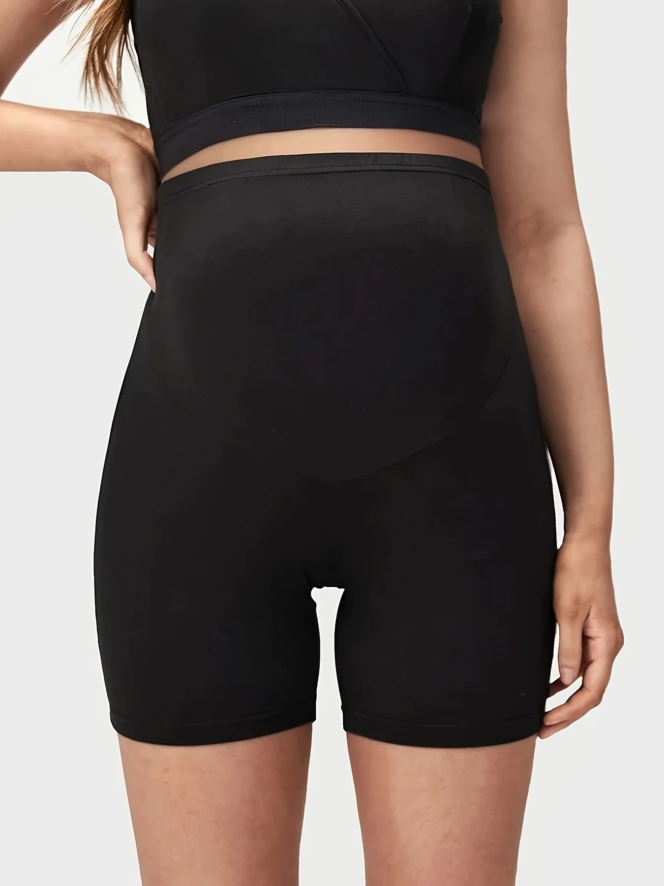Maternity Solid Color Casual Shorts