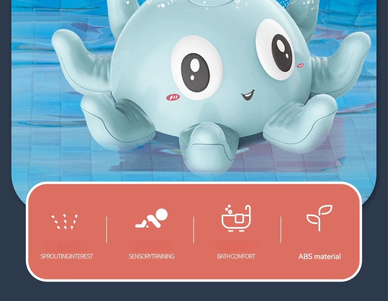Baby Bath Toys Electric Octopus Automatic Sprinkler Bathtub Toy Swim Pool Bathing Toys with Music LED Light For Kids Gift
