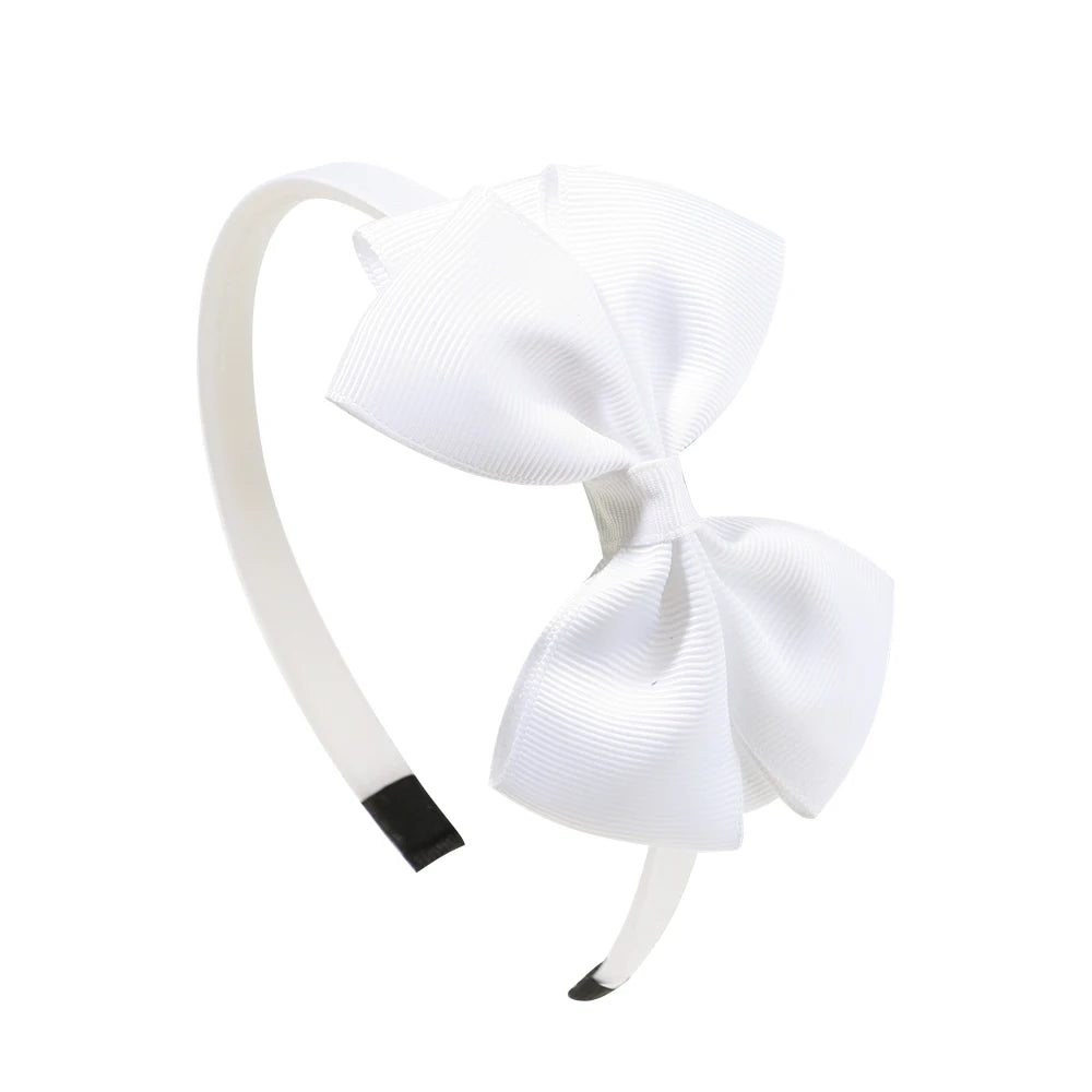 Cute Solid Color Bowknot Hair Band For Baby Kids Ribbon Handmade Hair Bows Hairbands Headband Headwear Girls Hair Accessories