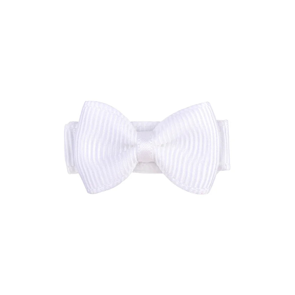 1.2 Inches Solid Colors Mini Hair Bows With Clip For Kids Girls Hairgrips Ribbon Covered Safety Bows Headwear Hair Accessories