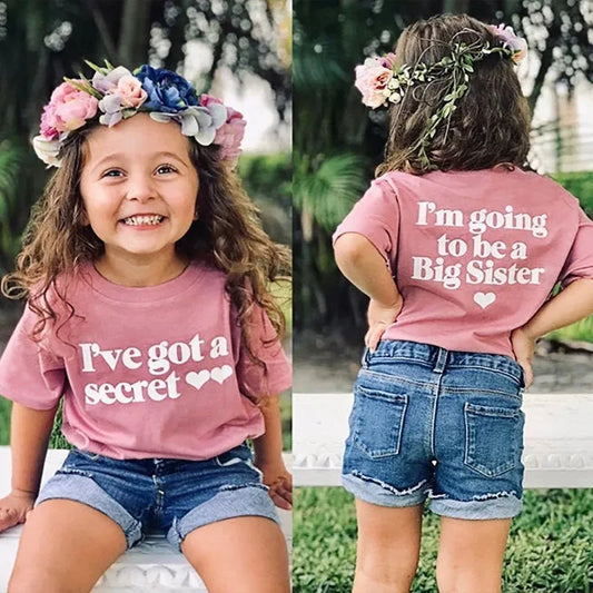 Baby Big Sister Girl Shirt Clothes Cotton Kid Girls Summer Clothes Child T Shirt Tops for Kids Girls Funny Tee Shirt