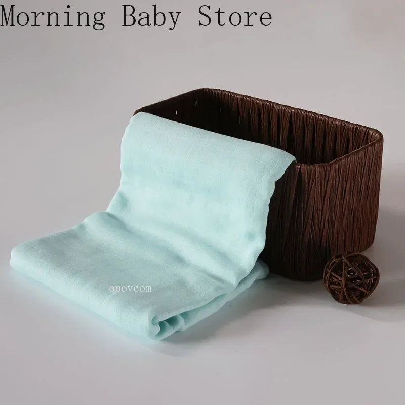 120*120cm Muslin Bamboo Baby Blanket Soft 2 Layers Newborn Swaddle Wrap Bath Towel Blanket Infant Sleepsack Stroller Cover 0-36M